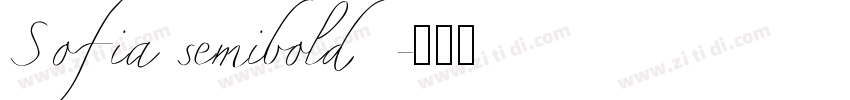 Sofia semibold字体转换